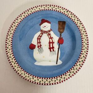 Sakura Snowman Salad Plate By Debbie Mumm    8”
